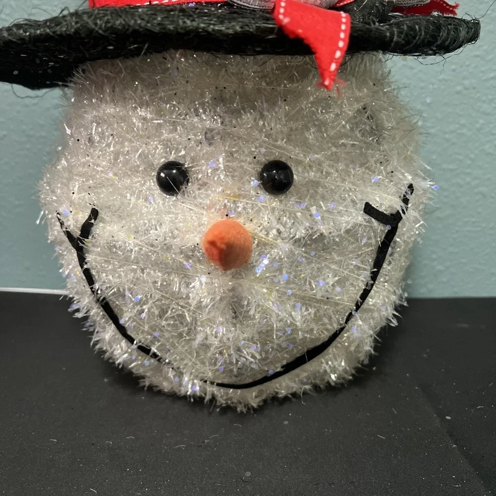 Cracker Barrel Snowman Head Top Hat Christmas Tree Topper Large 19" w/Box - Picture 3 of 8